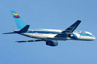 4X-EBT @ LOWL - Sun d`Or International Airlines Boeing B757-258 after take-off to Tel Aviv - by Janos Palvoelgyi