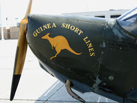 N1252 @ KWVI - Close-up of nose: 1942 Stinson L-5 USAAC cs 42-98196 Guinea Short Lines and Kangaroo nose art  @ Watsonville, CA - by Steve Nation