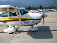 N2170M @ KWVI - Close-up Sheriff's Alameda County Air Squadron Emergency Response Team logo on 1976 Cessna 182P @ Watsonville, CA - by Steve Nation