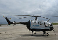 N105SM @ KSNS - CALSTAR/california shock trauma air rescue 1981 MBB BO-105S in old blue colors @ Salinas Municipal Airport, CA - by Steve Nation