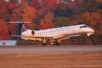 N23139 @ ORF - United Express (ExpressJet Airlines) N23139 (FLT BTA2780) from Houston Bush Intercontinental Airport (KIAH) landing RWY 23. It was a nice surprise to see the United Express titles on this one and to catch it in nice light along with the fall colors.