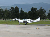 N9212Q @ KSNS - 1971 Beech A36 taxis @ Salinas Municipal Airport, CA - by Steve Nation