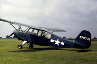 N797US @ EGBK - This Aeronca 7BCM attended the 1974 Popular Flying Association's Fly-In at Sywell in the Summer of 1974 marked as L-6A Grasshopper 47-797. - by Peter Nicholson