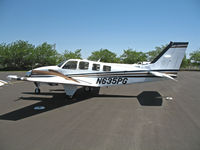 N635PG @ O41 - Brand new Raytheon G58 Baron (without the clutter @ KHWD biz aircraft show) @ Watts-Woodland Airport, CA - by Steve Nation