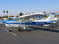 N210AN @ KRHV - Locally-based 1975 Cessna 172M operated by Nice Air @ Reid-Hillview Airport, San Jose, CA - by Steve Nation