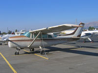 N3784Y @ KRHV - Locally-based 1963 Cessna 210D in brilliant sunshine @ Reid-Hillview (originally Reid's Hillview) Airport, San Jose, CA