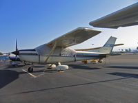 N5054E @ KRHV - Locally-based 1982 Cessna T182 with STOL mods and cockpit covered in bright sunshine @ Reid-Hillview Airport, San Jose, CA (canceled from USCAR on November 5, 2007; exported to Guatemala) - by Steve Nation