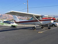 N6321M @ KRHV - Locally-based 1980 Cessna 152 operated by Nice Air posing in bright sunshine @ Reid-Hillview Airport, San Jose, CA - by Steve Nation