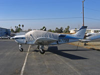 N6719B @ KRHV - Locally-based 1981 Beech C24R Sierra with cockpit covered and large and small registrations visible in bright sunshine @ Reid-Hillview Airport, San Jose, CA