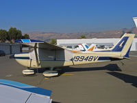 N9948V @ KRHV - Locally-based 1977 Cessna R172K with cockpit covered in brilliant sunshine @ Reid-Hillview Airport, San Jose, CA - by Steve Nation