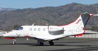 N574JS @ POC - Parked in transient parking - by Helicopterfriend