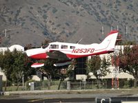 N253FD @ POC - Landing on runway 26L - by Helicopterfriend