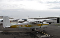 N6421E @ KOAK - Locally-based 1959 straight tail Cessna 172 on general aviation ramp @ Oakland International Airport, CA - by Steve Nation