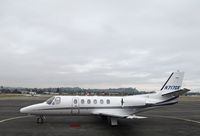 N717GK @ KCCR - Stellaris Inc. (Lake Forest, CA) 2001 Cessna 525 after arrival from KSNA/John Wayne Orange County Airport (NetJets Cessna 560 N616QS leaving for KLAS in background) @ Buchanan Field, Concord, CA - by Steve Nation