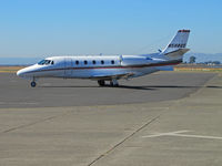 N588QS @ KAPC - NetJets 2007 Cessna 560XL arriving on visitors ramp from KMSP/Minneapolis-St. Paul International Airport, MN @ Napa County Airport, CA - by Steve Nation