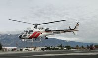N631SB @ CCB - Hovering waiting for N7320B to land and in front of N7050D - by Helicopterfriend