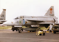 37432 @ MHZ - JA 37 Viggen of F16 Wing of the Swedish Air Force on the flight-line at the 1998 RAF Mildenhall Air Fete. - by Peter Nicholson