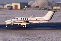 VH-FDM @ EGBB - Diversion into Birmingham en route Reyjavik to Athens on delivery to Royal Flying Doctor Service of Australia  . Temperature at Birmingham was minus 10C - about 50C difference to where it will be based in OZ !!! - by Terry Fletcher