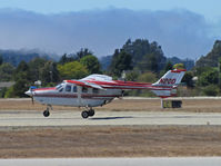 N2QD @ KWVI - Locally-based Cessna T337G touching down @ 2010 Watsonville, CA Fly-in - by Steve Nation