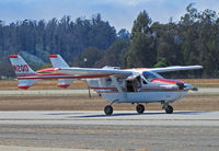 N2QD @ KWVI - Locally-based Cessna T337G taxis by the trees @ 2010 Watsonville, CA Fly-in - by Steve Nation