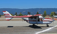 N2QD @ KWVI - Locally-based Cessna T337G taxis for the ramp @ 2010 Watsonville, CA Fly-in - by Steve Nation