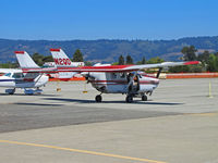 N2QD @ KWVI - Locally-based Cessna T337G ready to shut down front and rear engines @ 2010 Watsonville, CA Fly-in - by Steve Nation