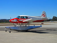 N34DA @ KWVI - Float-equipped 1958 Piper PA-23-160 from San Andreas, CA on parking ramp @ 2010 Watsonville Fly-in - by Steve Nation