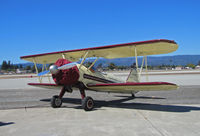 N51RR @ KWVI - Locally-based 1943 Boeing PT-13 with engine cover being toward to biplane display area @ 2010 Watsonville Fly-in - by Steve Nation