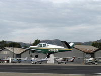 N9856R @ SZP - 1960 Beech M35 BONANZA, Continental IO-470-C 250 Hp, landing Rwy 22 - by Doug Robertson