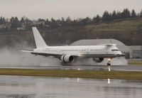 N757A @ KBFI - Prototype 757 seen splashing down at KBFI on a very soggy Saturday. - by Joe G. Walker