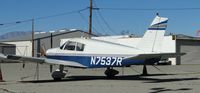 N7537R @ RAL - Parked and tied down - by Helicopterfriend