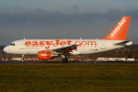 G-EZBD @ EGGW - easyJet A319 landing from RW26 - by Chris Hall