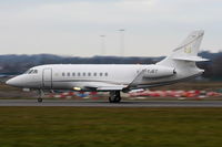 M-YJET @ EGGW - My Jet Ltd Falcon 2000EX landing on RW26 - by Chris Hall