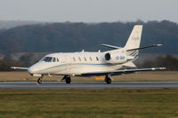 S5-BAV @ EGGW - Linxair Business Airlines Cessna 560XL Citation departing from RW26 - by Chris Hall