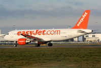 G-EZTE @ EGGW - easyJet A320 departing from RW26 - by Chris Hall