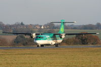 EI-SLM @ EGGW - Aer Lingus regional ATR72 departing from RW26 - by Chris Hall