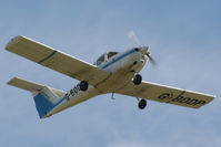 G-BODP @ EGNR - Flintshire Flying School PA-38 departing from RW22 - by Chris Hall