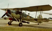 LS326 @ EGVI - RNHF Swordfish LS326/5A at the IAT held at RAF Greenham Common, UK (date guess is July 1974). Registered G-AJVH from 1947 to 1959 - by Roger Winser