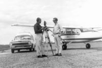 VH-KNC @ YBNS - Aircraft at YBNS after Cinesound fligth filming Gippsland Lakes in 1964 - by Bob Kenworthy