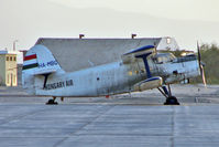 HA-MBG @ HELX - Hungarian Air's Antonov AN-2R, c/n: 1G163-29 on the Luxor ramp - by Terry Fletcher