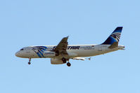 SU-GCC @ HEBL - Airbus A320-232, c/n: 2088 of Egyptair on approach to Abu Simbel