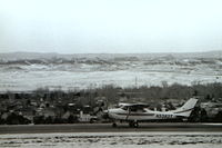 N5393T @ KBIL - Cessna 182 arriving @ KBIL December 2010.  Doing a bit more experimenting with developing B/W film.