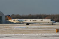 D-ACNE @ EGCC - Eurowings CRJ departing from RW05L - by Chris Hall