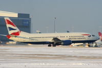 G-DOCU @ EGCC - British Airways B737 departing from RW05L - by Chris Hall