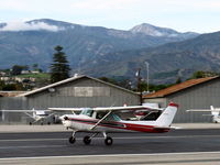N5443L @ SZP - 1980 Cessna 152 II, Lycoming O-235 110 hp, landing roll Rwy 22 - by Doug Robertson
