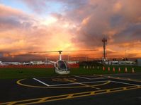N7101J @ KWVI - N7101J at sunset at the Watsonville Airport (KWVI), Watsonville, CA.  She belongs to Specialized helicopters, a helicopter flight training and tour company. - by Ivona