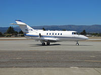 N427TM @ KWVI - Aircraft Holdings Raytheon Hawker 800XP turning on to ramp at WVI during 2010 Watsonville Fly-In - by Steve Nation