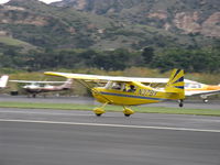 N37BY @ SZP - 2004 American Champion 8KCAB SUPER DECATHLON, Lycoming AEIO-360 180 Hp, takeoff roll Rwy 04 - by Doug Robertson