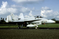 C15-22 @ EHLW - At the 1990 open house the Spanish Hornet was parked on the old 'German Runway'. - by Joop de Groot