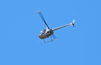 N970SH @ KWVI - Parker Helicopters (Capitola, CA) 2005 Robbie R22 BETA over the crowd at 2010 Watsonville Fly-In - by Steve Nation